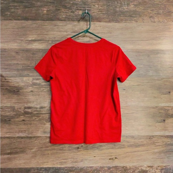 Lands' End Vivid Red Women's Short Sleeve Tee - Picture 2 of 5